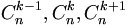 C_{n}^{{k-1}},C_{n}^{{k}},C_{n}^{{k+1}}