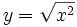 y={\sqrt  {x^{2}}}